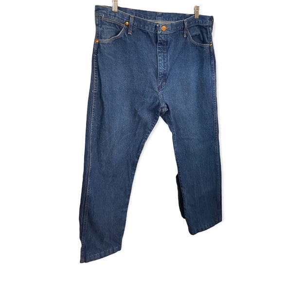 Vintage Wrangler Dark Wash Straight Leg Jeans - Picture 6 of 14